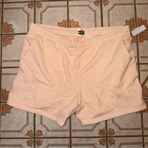 Disney Peach Mickey Mouse Sweat Shorts